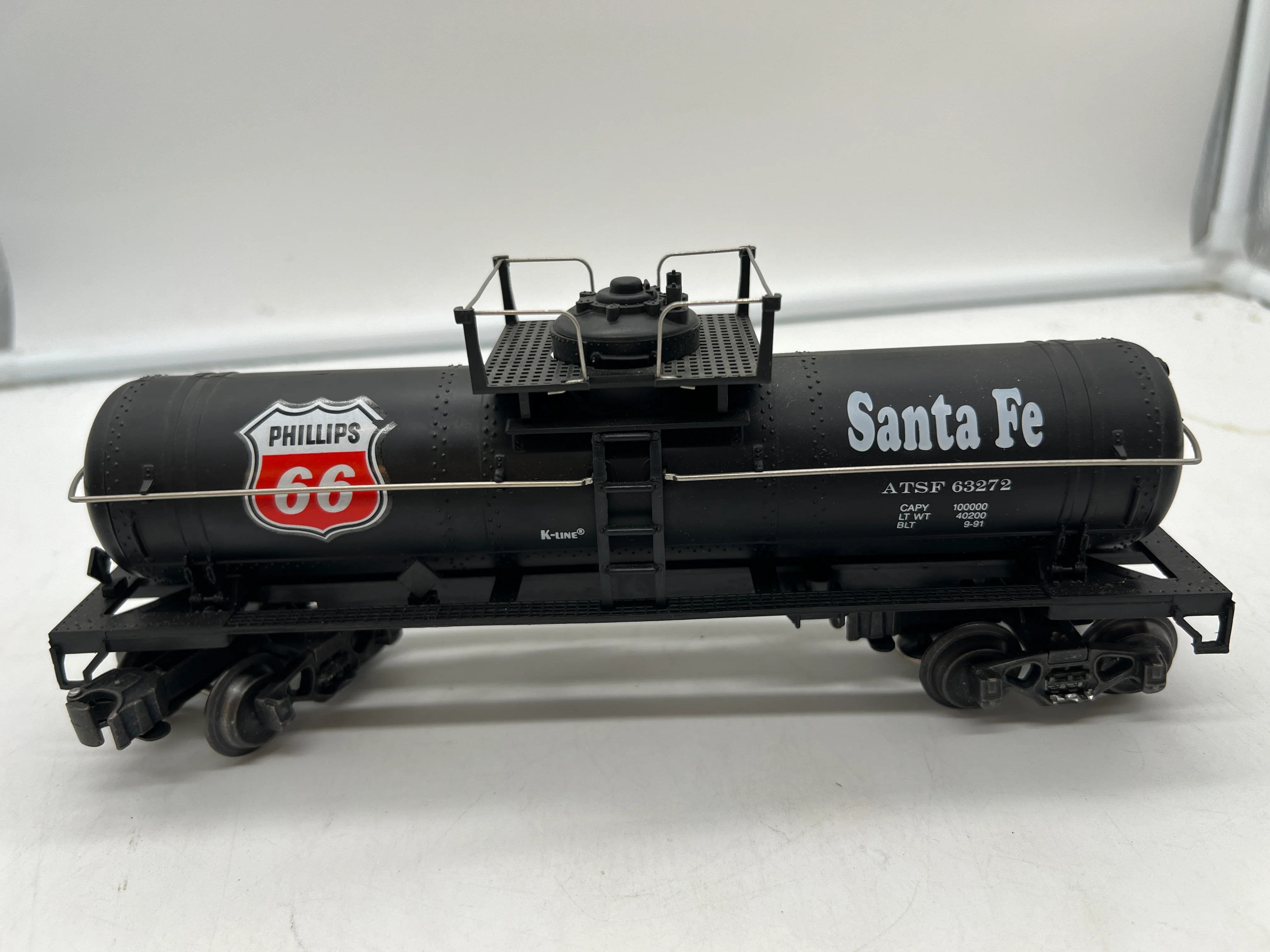 K-Line K5005 SANTA FE PHILLIPS 66 TANK  CAR O SCALE Used Excellent - Image 4
