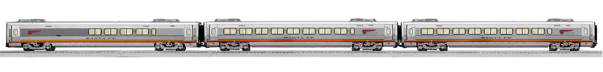 Lionel 2122140 ATSF Santa Fe Acela High Speed Legacy Train Set WITH 2127440 Expansion Pack Built To Order 2021 BTO Limited - Image 3