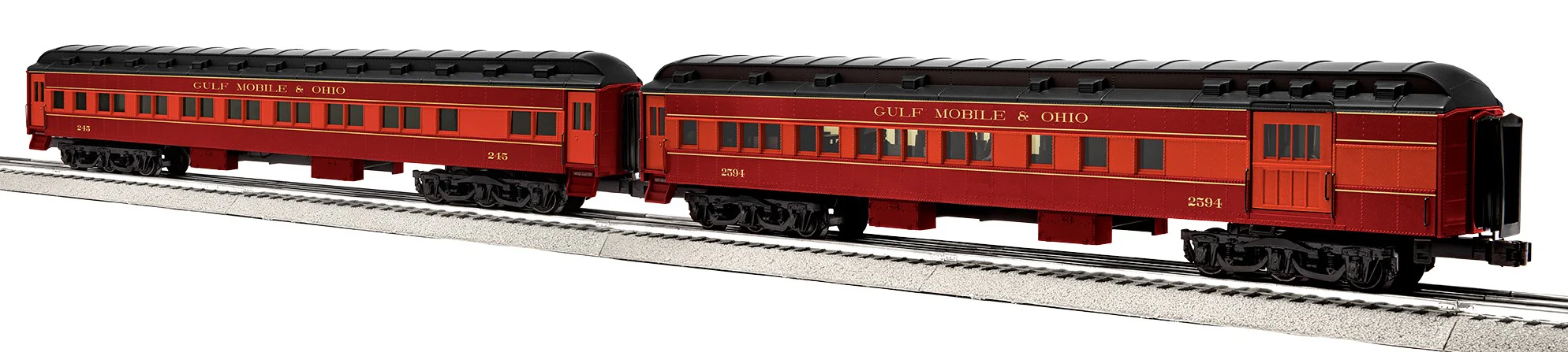 Lionel 2133390 Gulf Mobile & Ohio GM&O PA AA Set Legacy #290/291 with 2127490 Passenger 2 Pack A 2127500 Passenger 2 Pack B Passenger 2127510 Passenger 2 pack C and 2127520 StationSounds Diner car BTO o scale - Image 5
