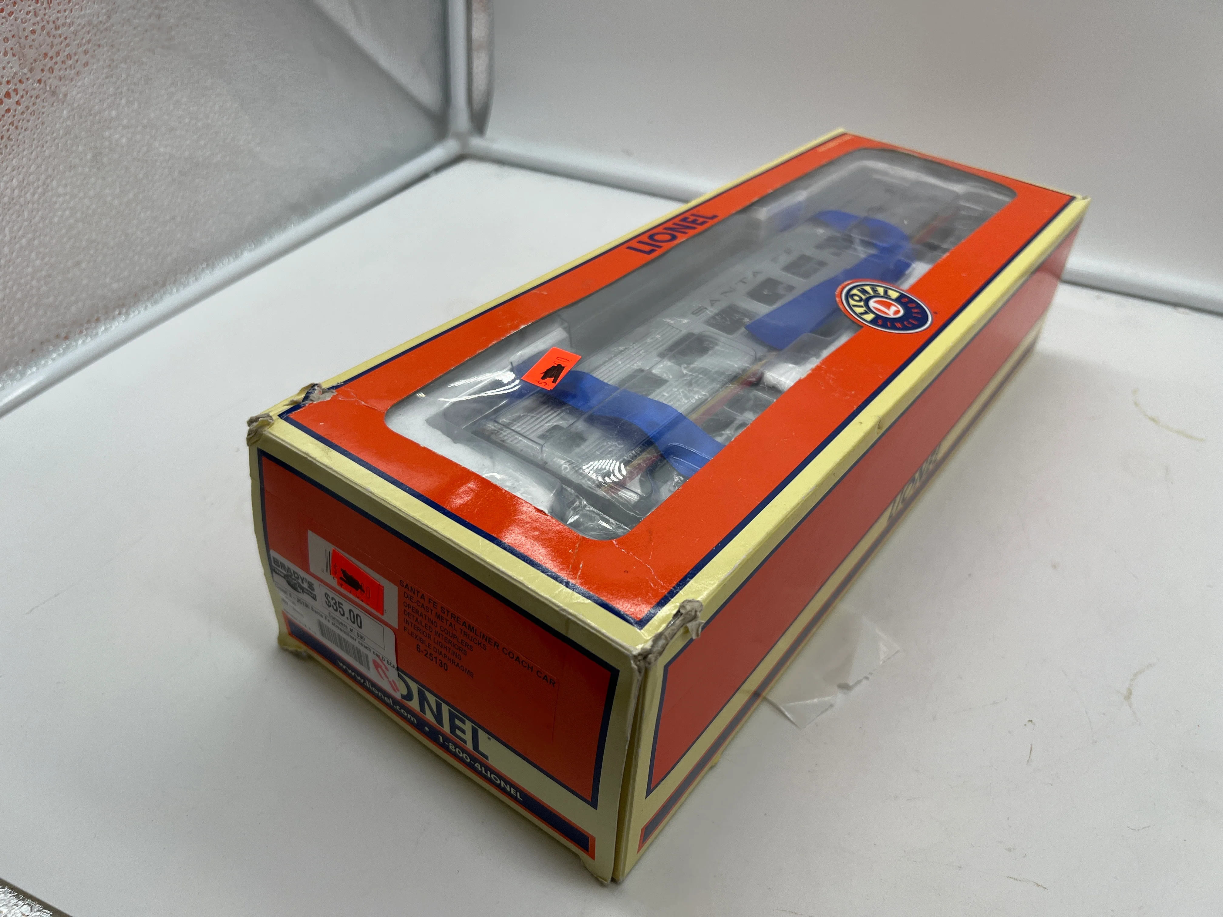 Lionel 6-25130 Santa Fe streamliner coach car O SCALE Used Damaged Box AS IS - Image 18