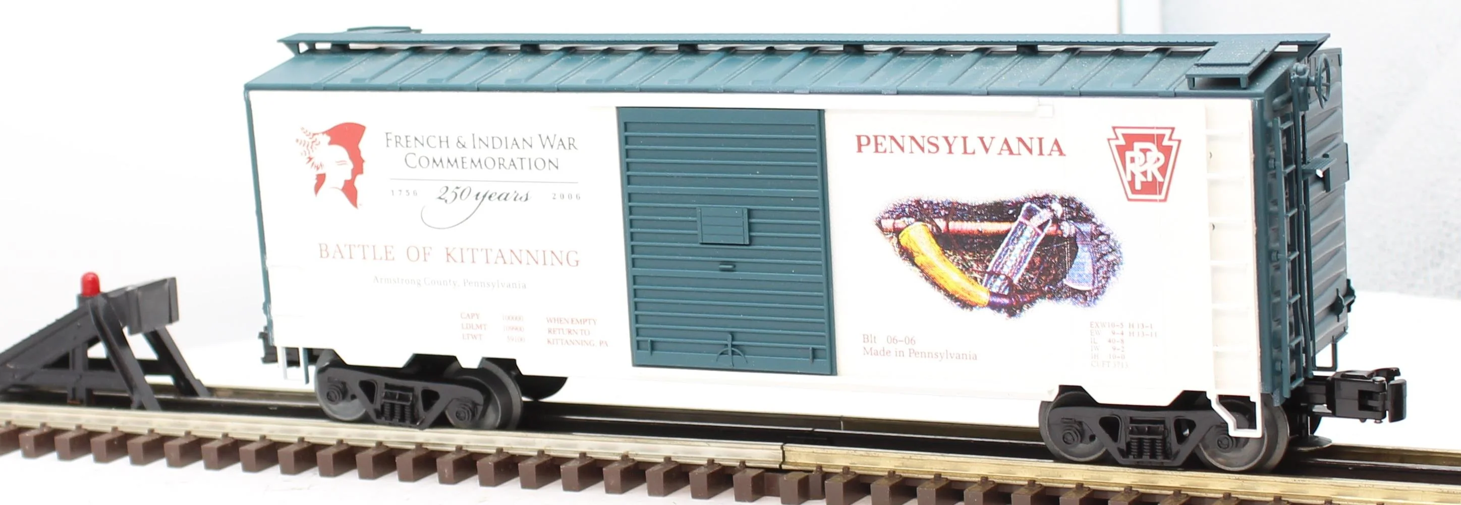 MTH 30-0250 PRR French and Indian War Commemorative War Box Car O Scale Like New limited - Image 3