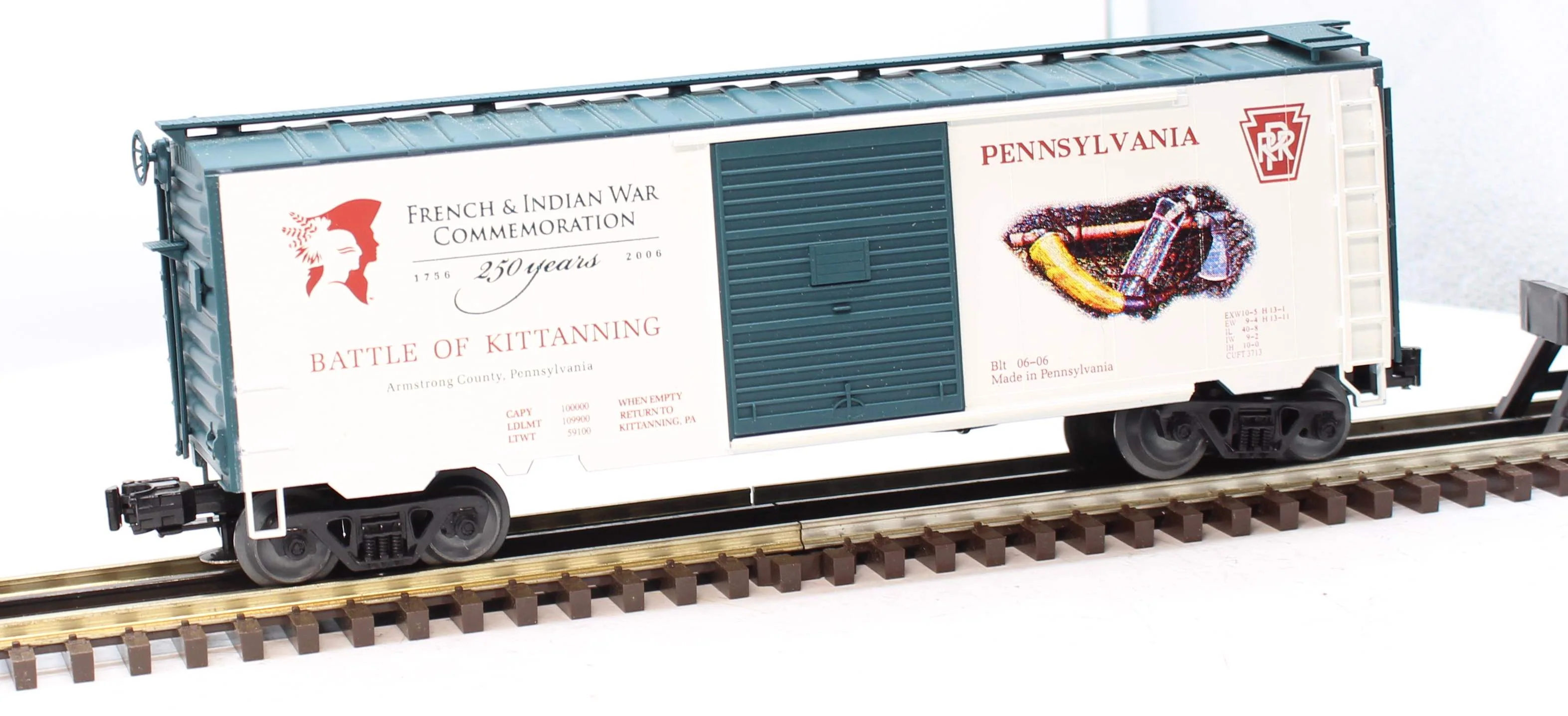 MTH 30-0250 PRR French and Indian War Commemorative War Box Car O Scale Like New limited - Image 8
